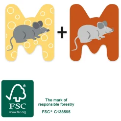 - Houten Dieren Kinderletter - M><noscript><img width=