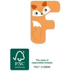 Small Foot - Houten Dieren Kinderletter - F
