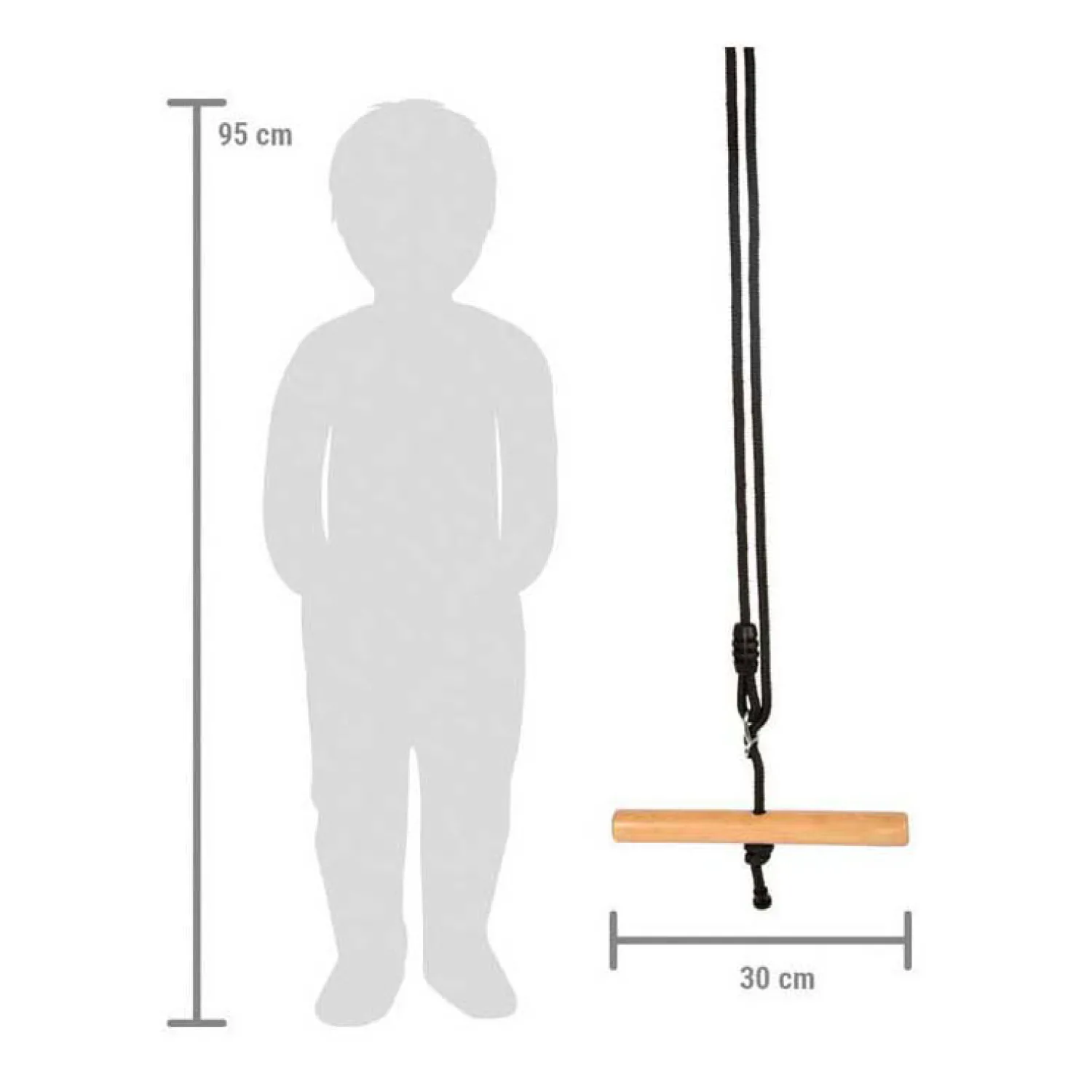 Small Foot - Houten Draaibare Trapeze Schommel Black Line