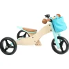  -  Houten Driewieler en Loopfiets 2in1 Turquoise>Small Foot Sale