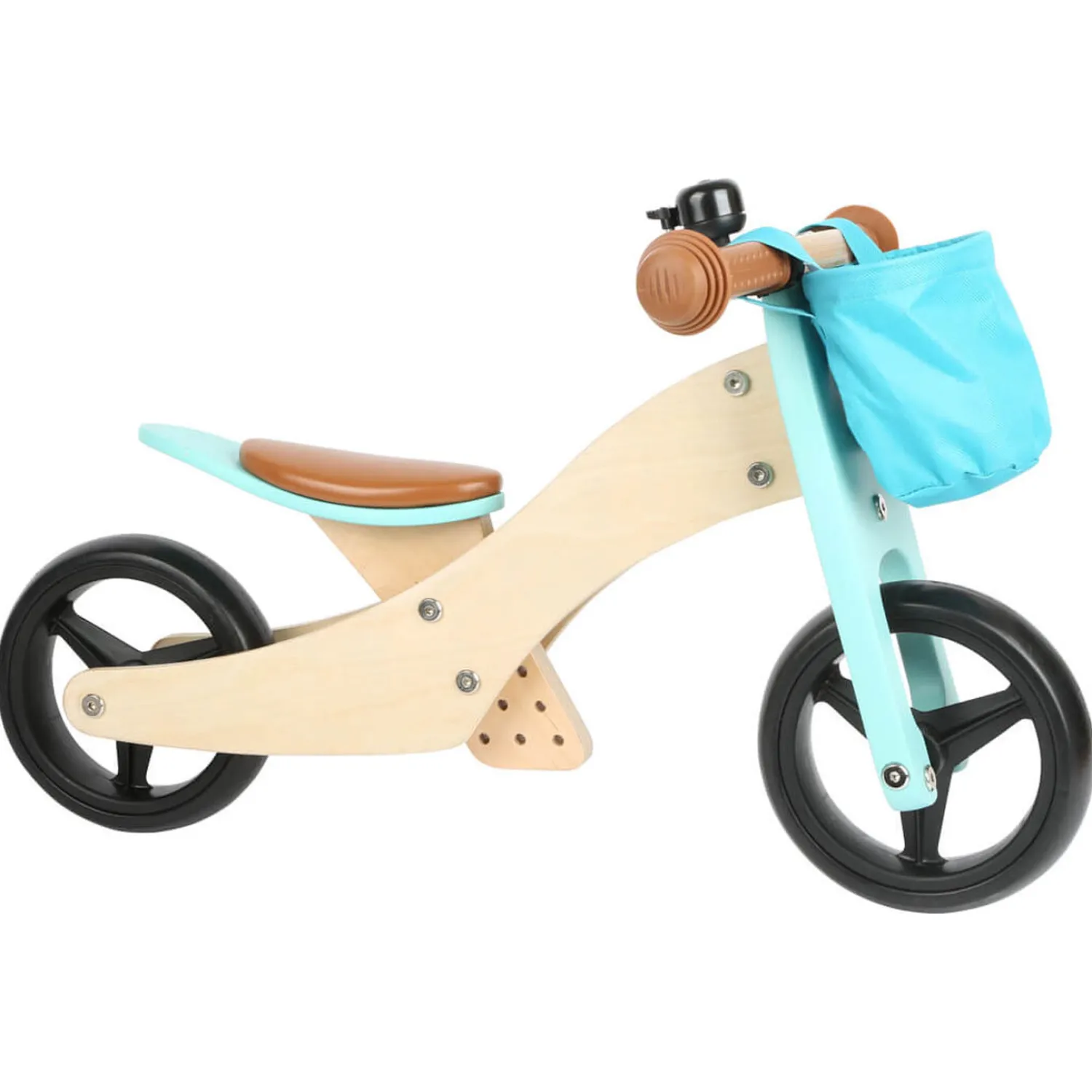 - Houten Driewieler en Loopfiets 2in1 Turquoise>Small Foot Sale
