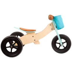 - Houten Driewieler en Loopfiets 2in1 Maxi Turquoise-Small Foot Outlet