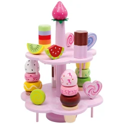 - Houten Etagere met Speeleten Snoep, 22dlg.-Small Foot Hot