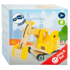 Small Foot - Houten Graafmachine Geel