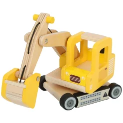 Small Foot - Houten Graafmachine Geel