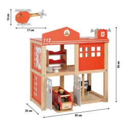 - Houten Grote Brandweerkazerne met Accessoires><noscript><img width=