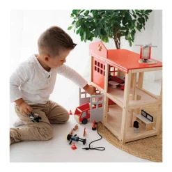 - Houten Grote Brandweerkazerne met Accessoires><noscript><img width=