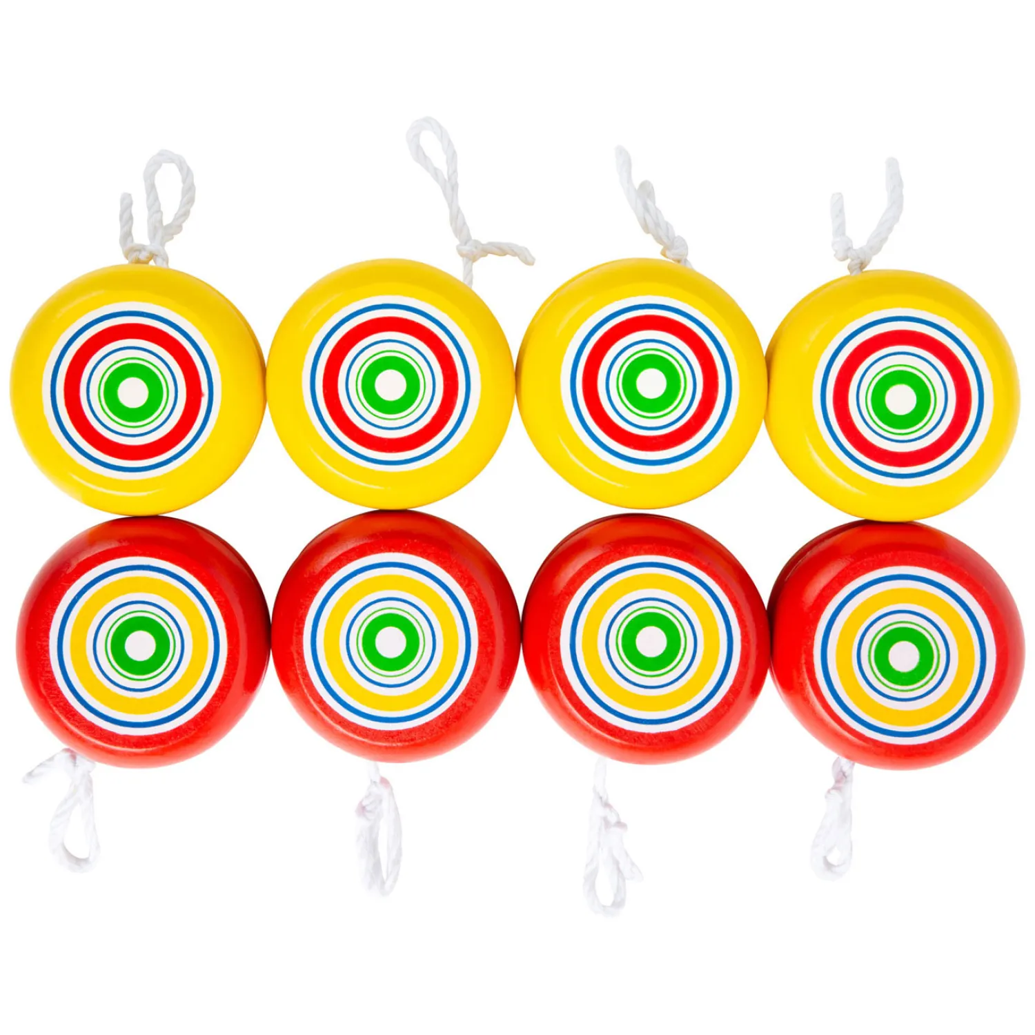 Small Foot - Houten Jojo Geel en Rood, Set van 8 New