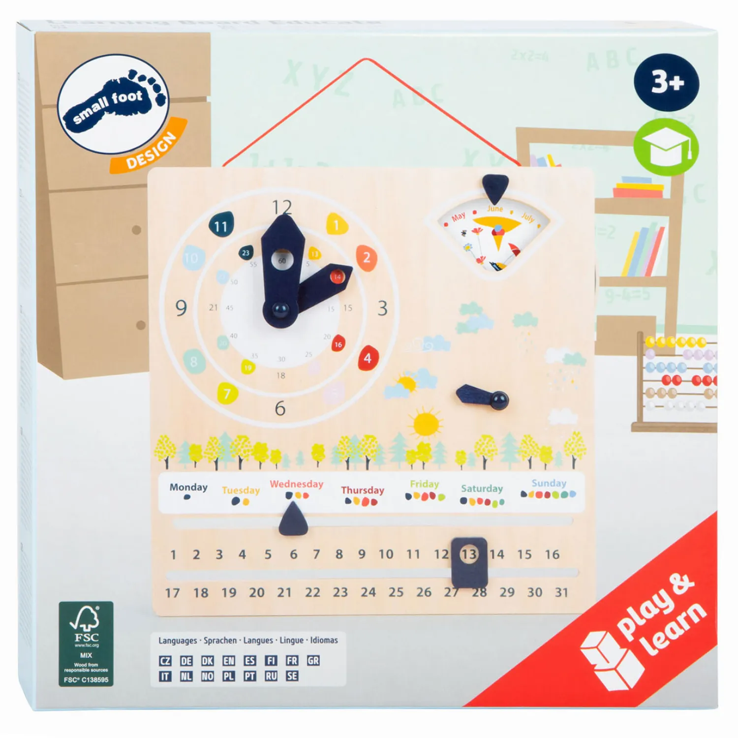 - Houten Kalenderklok Seizoenen (Duitstalig)>Small Foot
