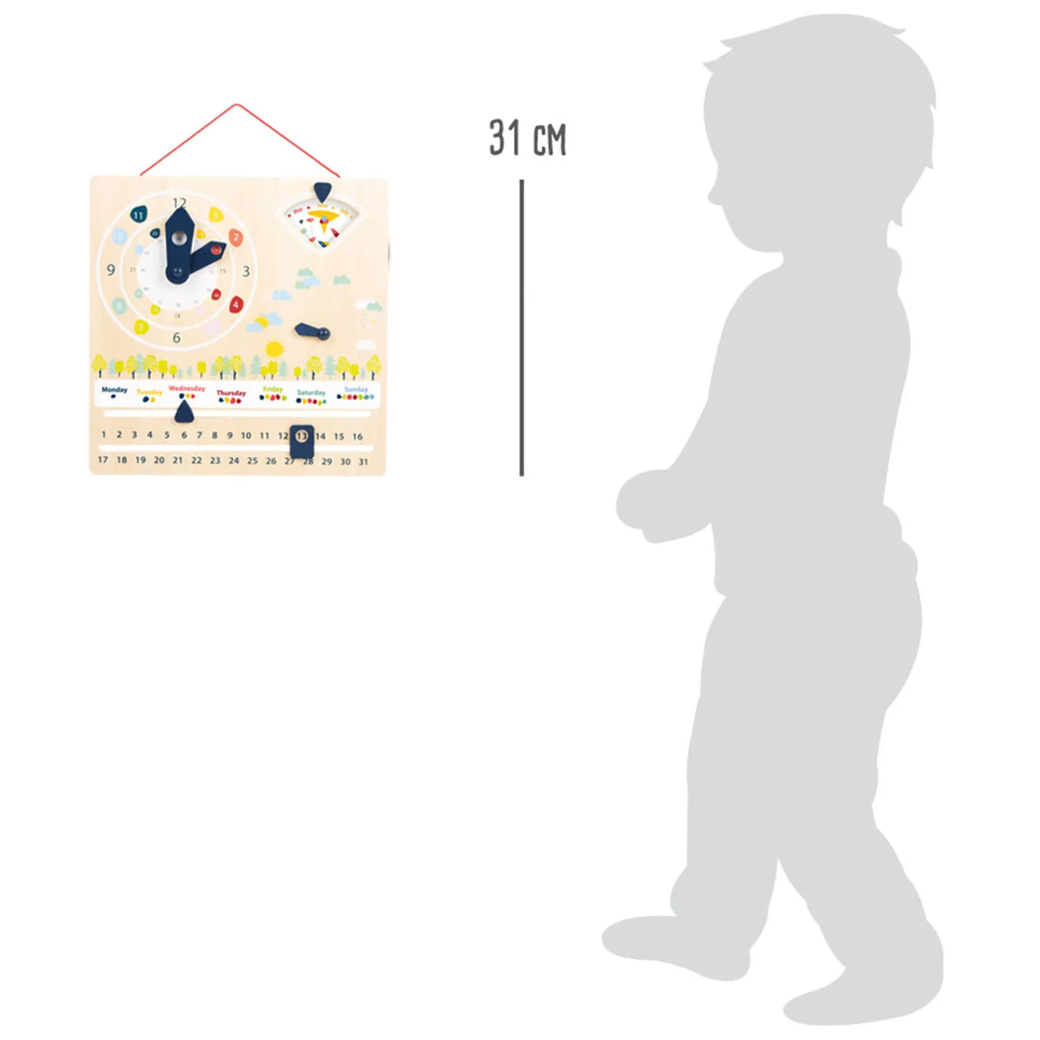 - Houten Kalenderklok Seizoenen (Duitstalig)>Small Foot