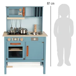 - Houten Kinderkeuken Blauw, 7dlg.><noscript><img width=