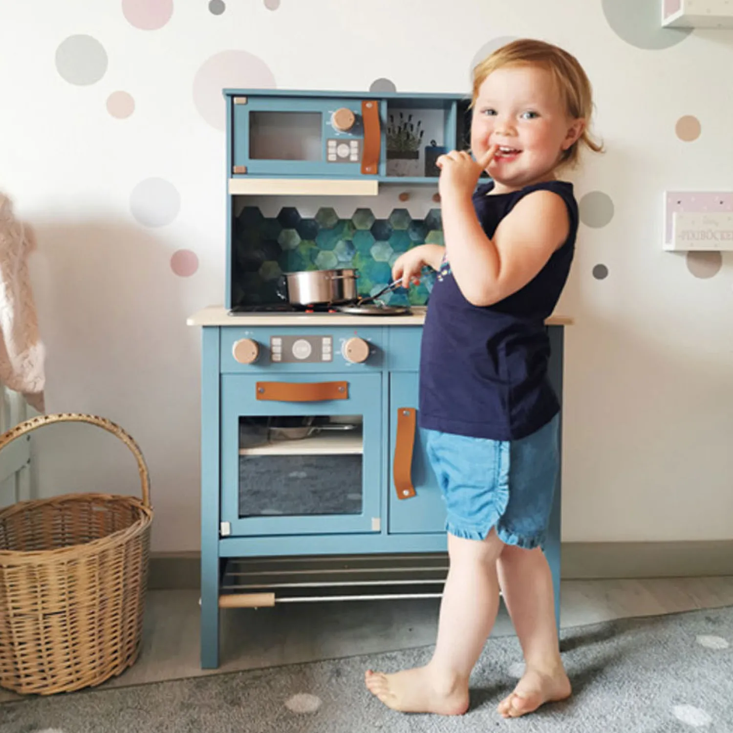 - Houten Kinderkeuken Blauw, 7dlg.>Small Foot Best