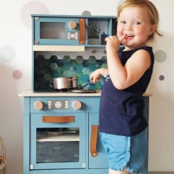 - Houten Kinderkeuken Blauw, 7dlg.><noscript><img width=