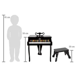 Small Foot - Houten Kindervleugelpiano Zwart Hot