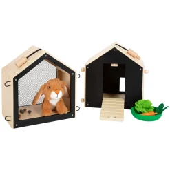 Small Foot - Houten Konijnenhok met Konijn Pluche, 15dlg. New