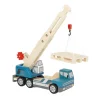 Small Foot -  Houten Kraanwagen Blauw met Pallet Online