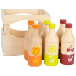 Small Foot - Houten Krat met Flessen, 7dlg. Best