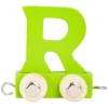 - Houten Lettertrein Groen - R - 12 stuks-Small Foot Clearance