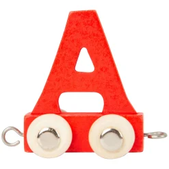 Small Foot - Houten Lettertrein Rood - A - 12 stuks Clearance