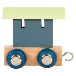 Small Foot - Houten Lettertrein Polar - Wagon Blauw Groen - 12 stuks Outlet