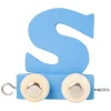 - Houten Lettertrein Blauw - S - 12 stuks>Small Foot Clearance