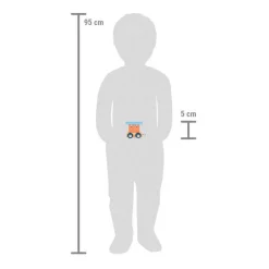 Small Foot - Houten Lettertrein Polar - Wagon Zalmroze Blauw Best