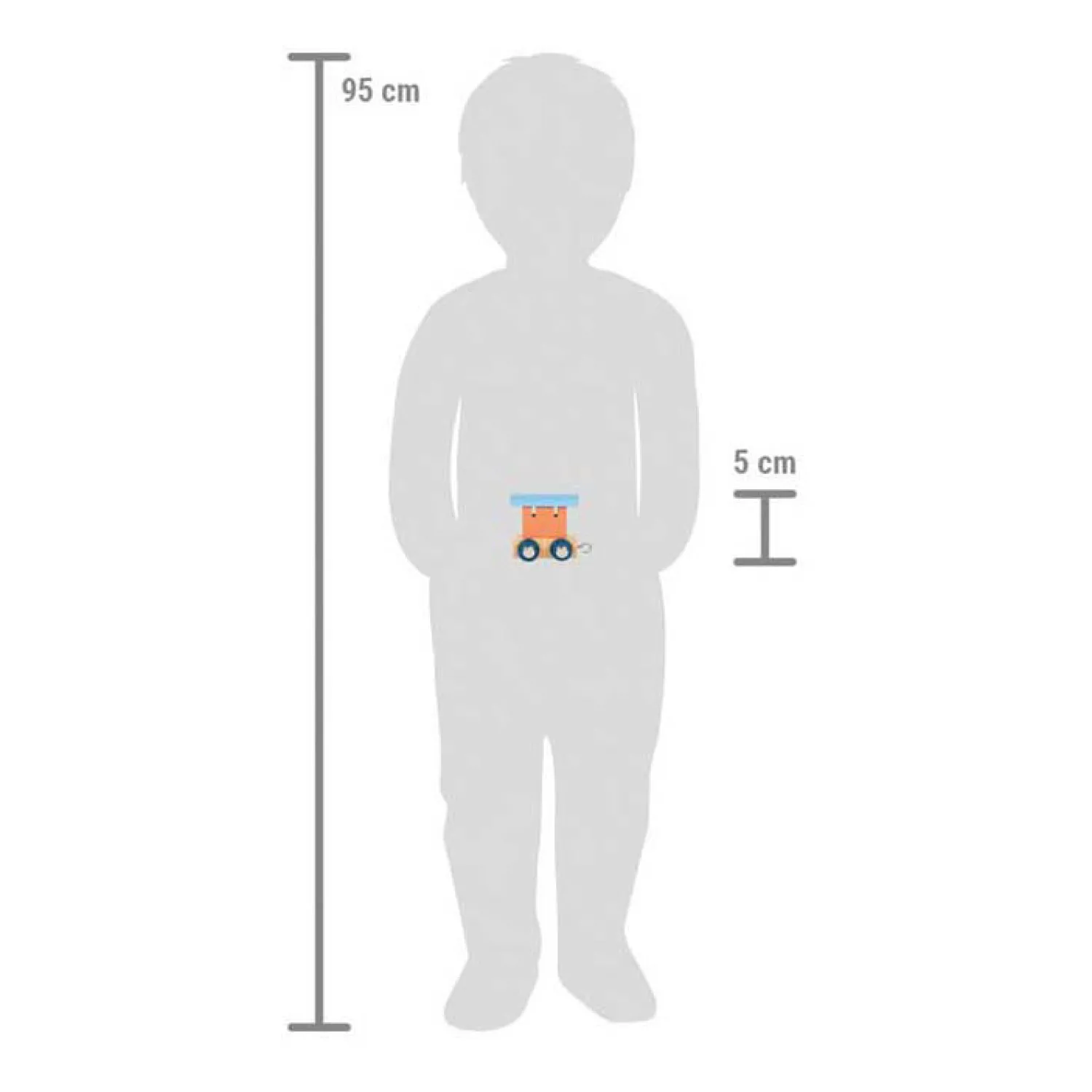 Small Foot - Houten Lettertrein Polar - Wagon Zalmroze Blauw Best