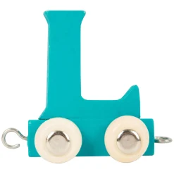 - Houten Lettertrein Blauw - L - 12 stuks>Small Foot Discount