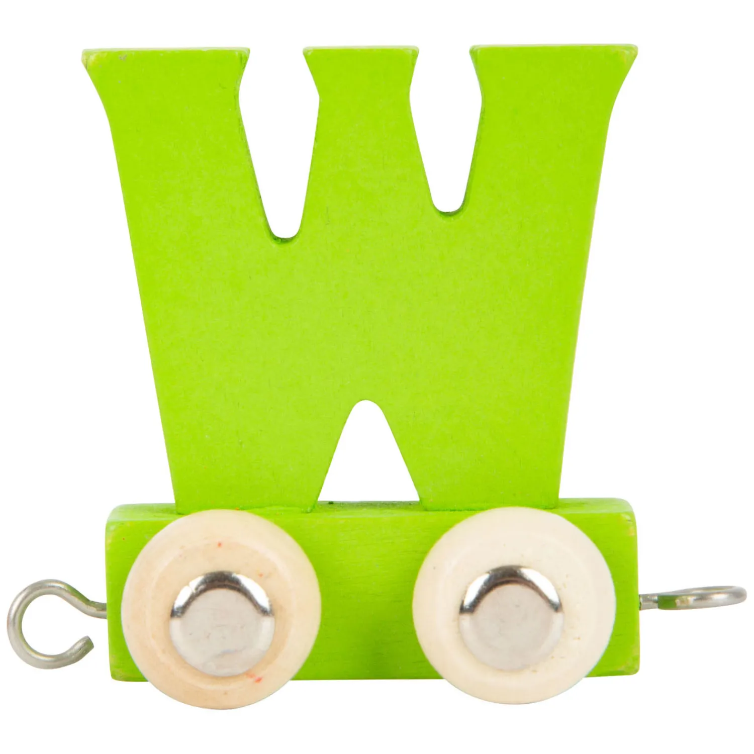 - Houten Lettertrein Kleur - W-Small Foot