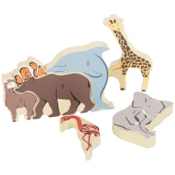 - Houten Letter en Vormenpuzzel Dieren, 26st.-Small Foot Best