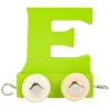 - Houten Lettertrein Groen - E - 12 stuks-Small Foot Hot