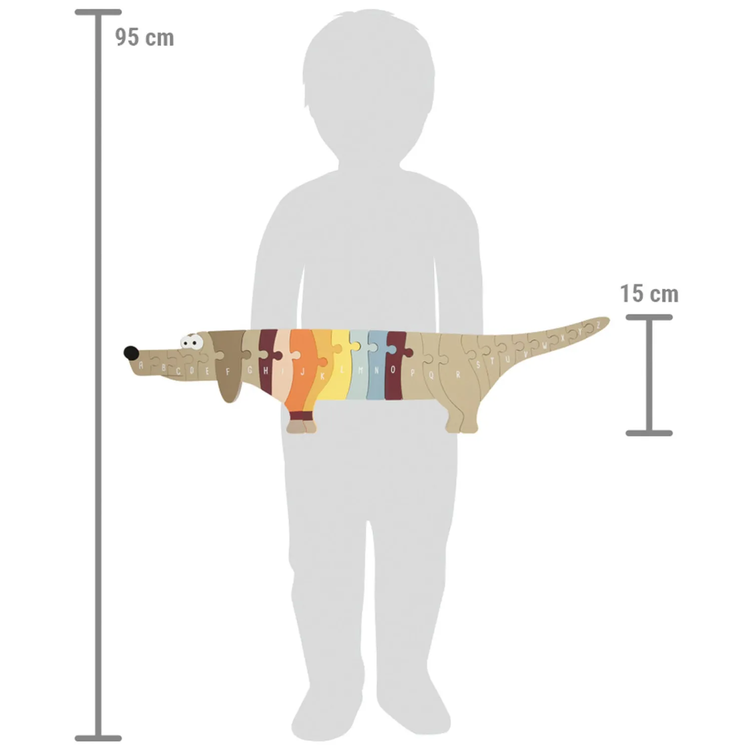 - Houten Letter- en Vormenpuzzel Hond, 26st.>Small Foot Discount