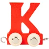 - Houten Lettertrein Rood - K - 12 stuks-Small Foot Outlet