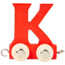- Houten Lettertrein Rood - K - 12 stuks-Small Foot Outlet