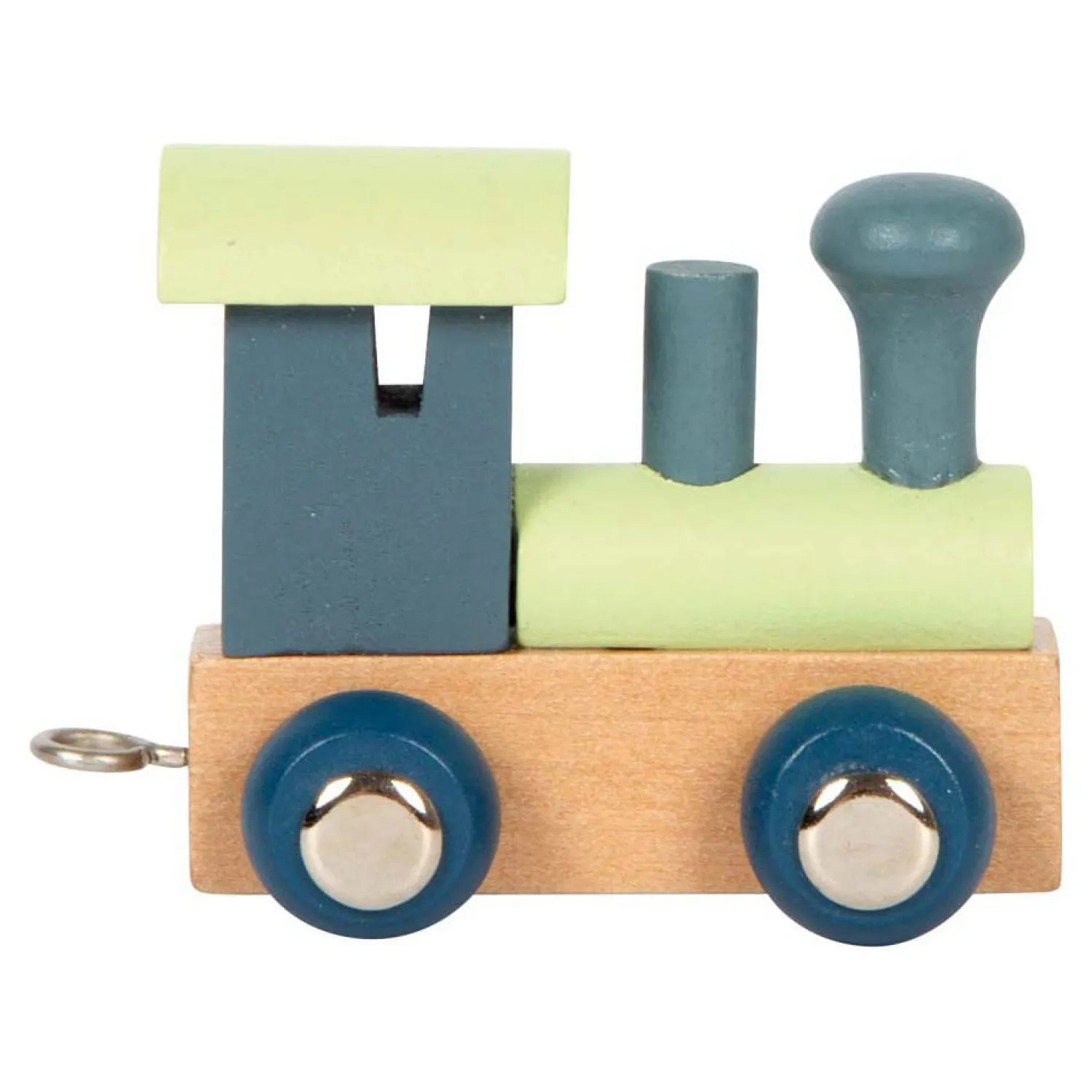 - Houten Lettertrein Polar - Locomotief Blauw Groen - 12 stuks>Small Foot Best