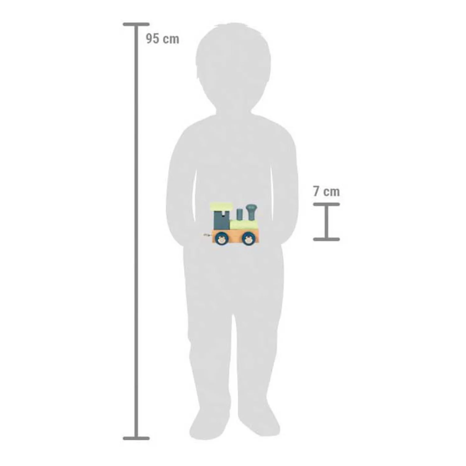 - Houten Lettertrein Polar - Locomotief Blauw Groen - 12 stuks>Small Foot Best