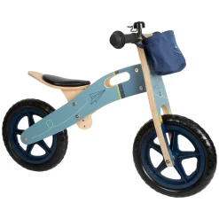 Small Foot - Houten Loopfiets Vliegtuig Blauw Hot