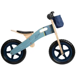 Small Foot - Houten Loopfiets Vliegtuig Blauw Hot