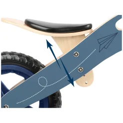 Small Foot - Houten Loopfiets Vliegtuig Blauw Hot
