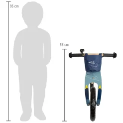 Small Foot - Houten Loopfiets Vliegtuig Blauw Hot