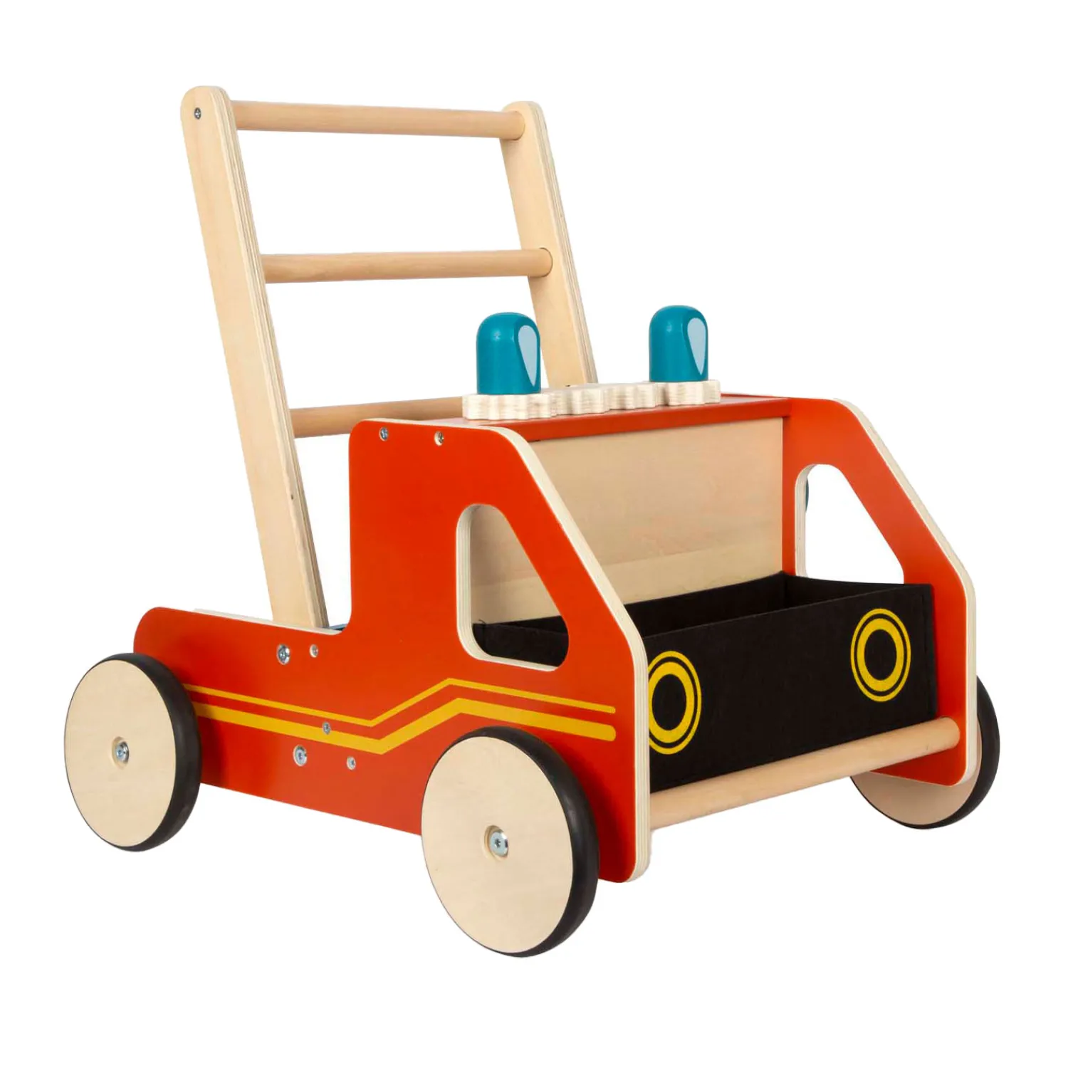 Small Foot - Houten Loopwagen Brandweer New