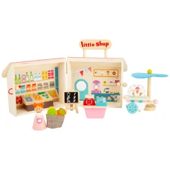 - Houten Meeneem Speelwinkel Poppenhuis, 15dlg.><noscript><img width=