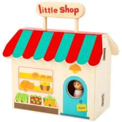 - Houten Meeneem Speelwinkel Poppenhuis, 15dlg.><noscript><img width=