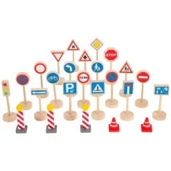 - Houten Mini Verkeersbordenset, 25dlg.-Small Foot New
