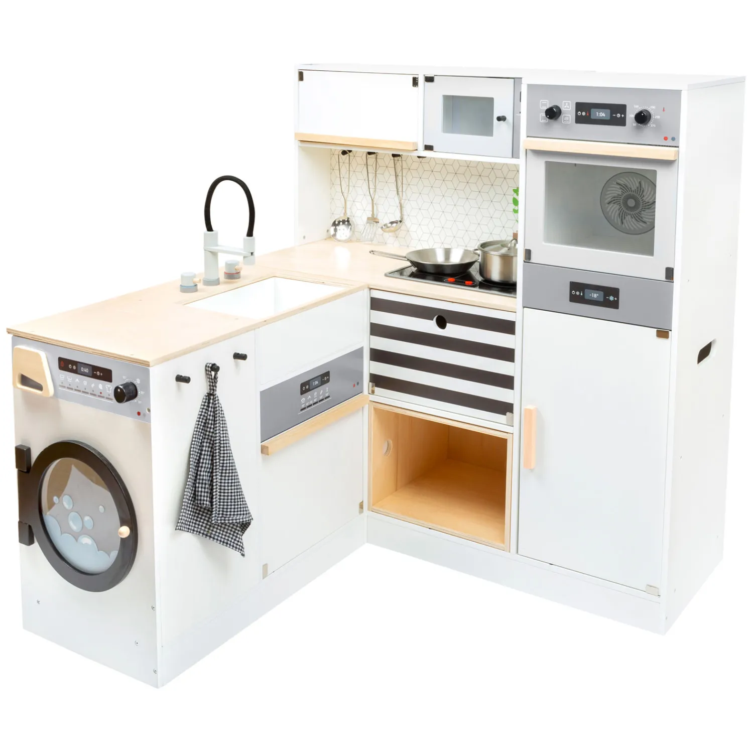 Small Foot - Houten Modulaire Speelkeuken XL Wit, 9dlg. Online