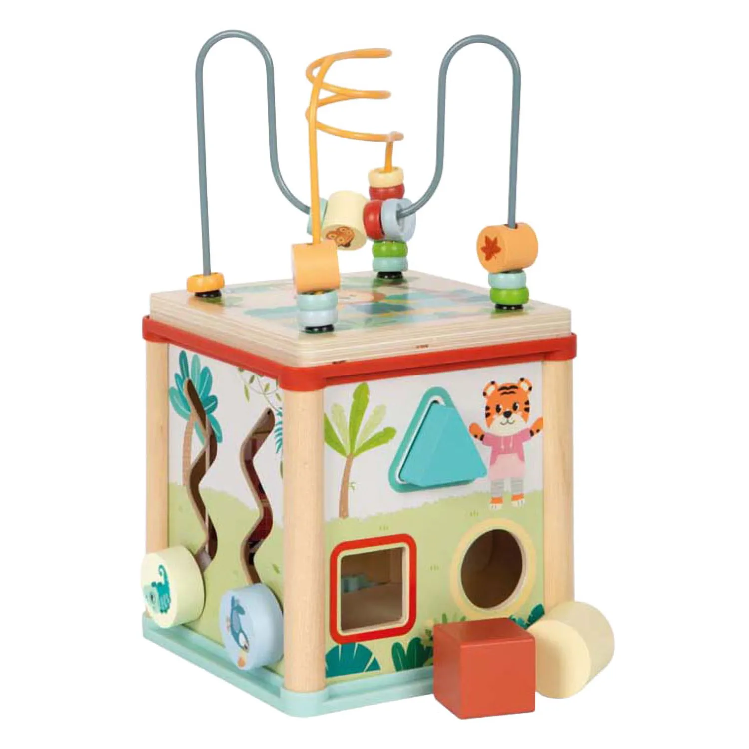 Small Foot - Houten Motoriekkubus FSC Jungle Friends Sale