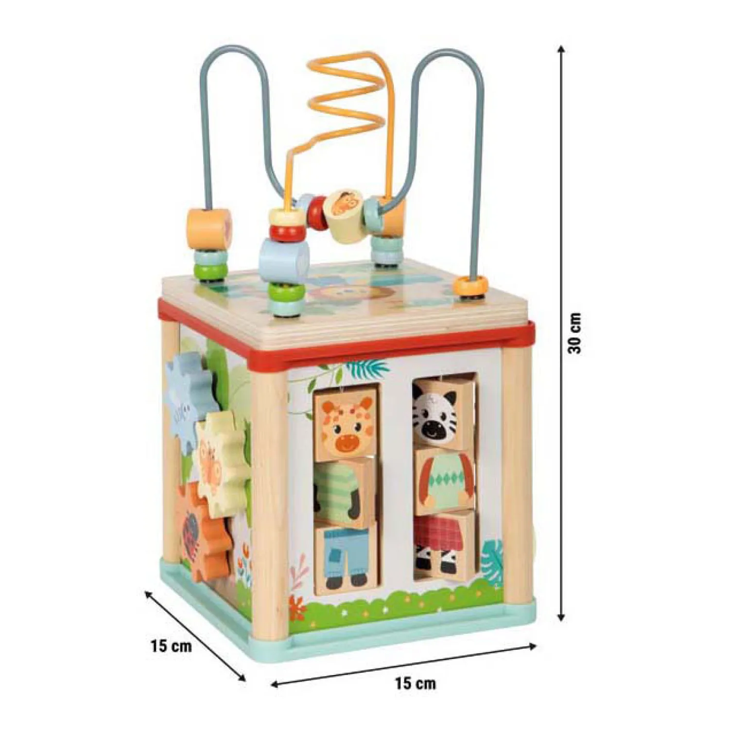 Small Foot - Houten Motoriekkubus FSC Jungle Friends Sale