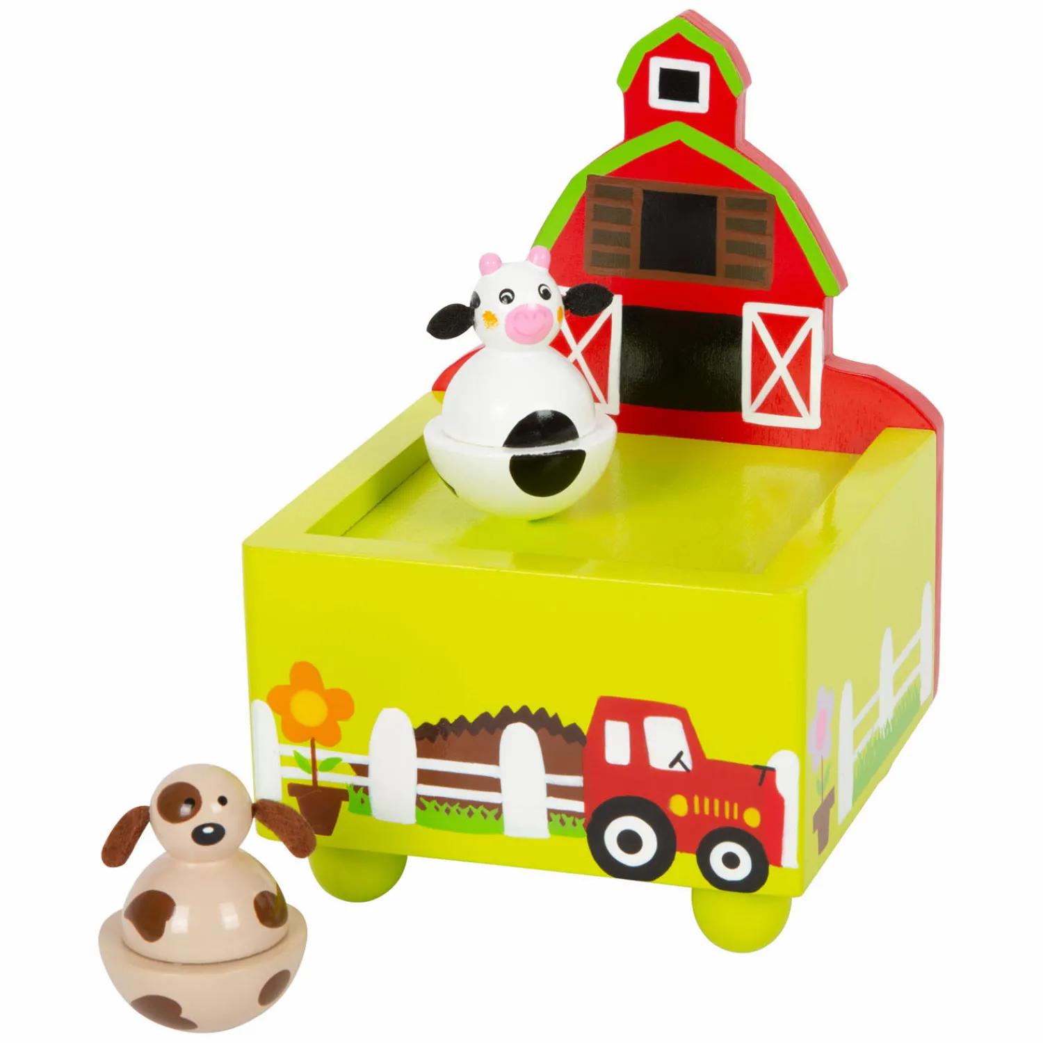 - Houten Muziekdoos Boerderij-Small Foot Clearance