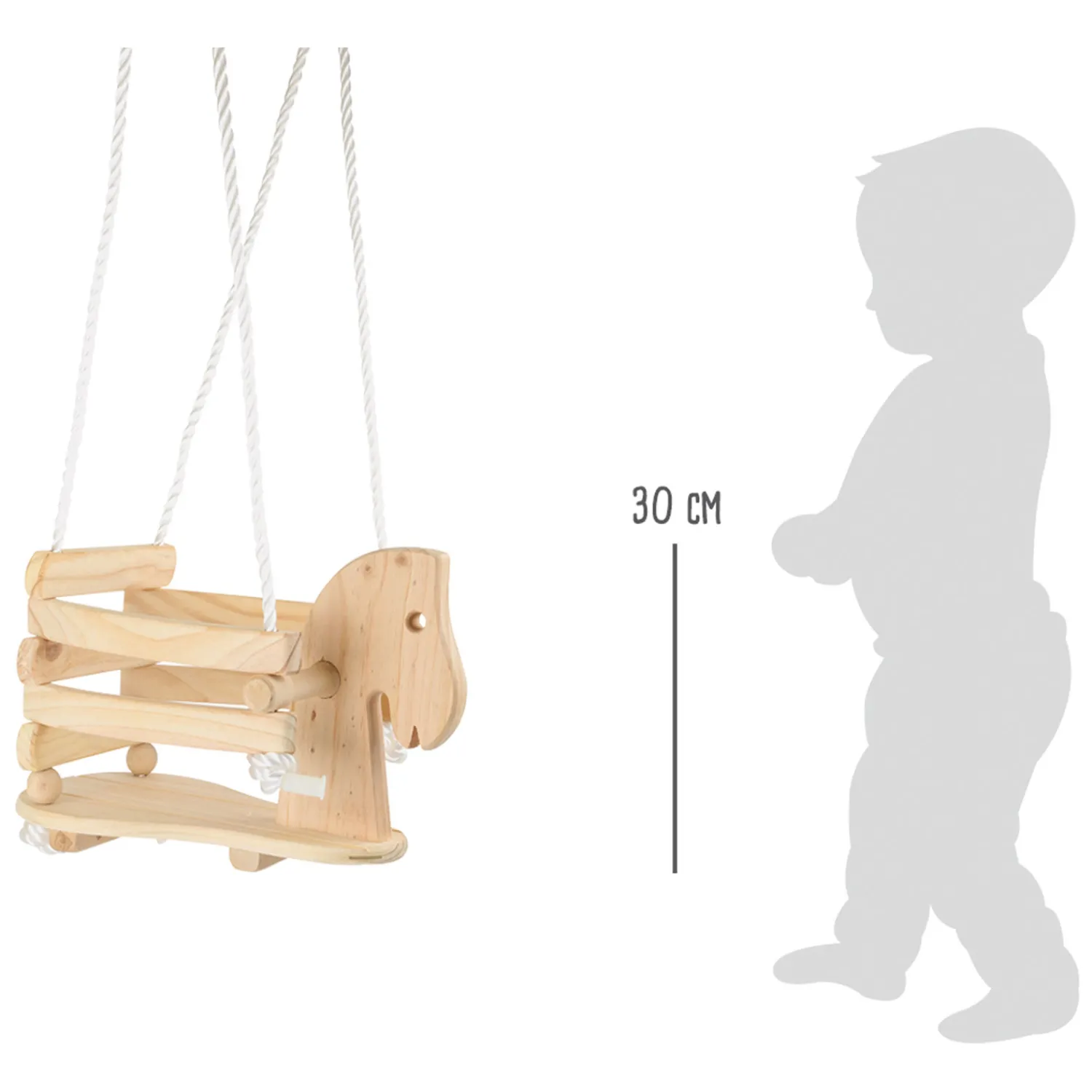 - Houten Paardenschommel, 140cm-Small Foot Hot