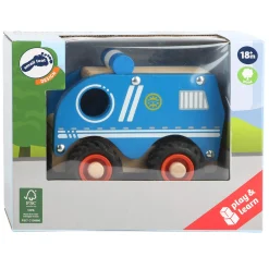 - Houten Politieauto Blauw-Small Foot Sale